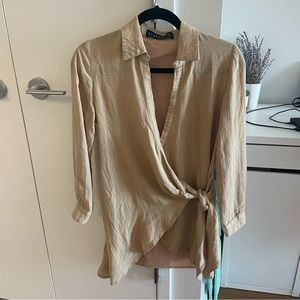 Lioness Linen Wrap Dress